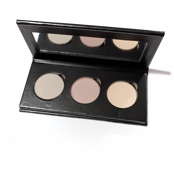 SPRING TRIO Eyeshadow Palette - Pressed Mineral Makeup - Eco Friendly Paperboard