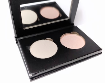 OYSTER CHABLIS Eye Shadow Duo Pressed Makeup - Eco Friendly Paper Board Palette