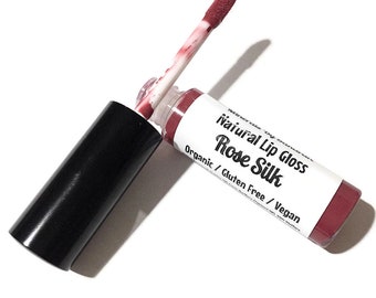 ROSE SILK Natural Lip Gloss - Botanical Lip Glaze