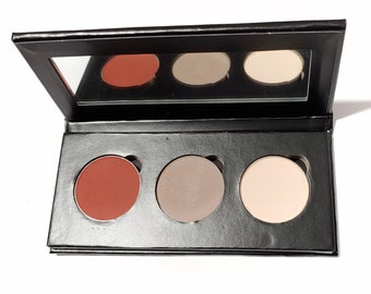 BRICK WALL TRIO Eyeshadow Palette - Pressed Mineral Makeup - Eco Friendly Paperboard