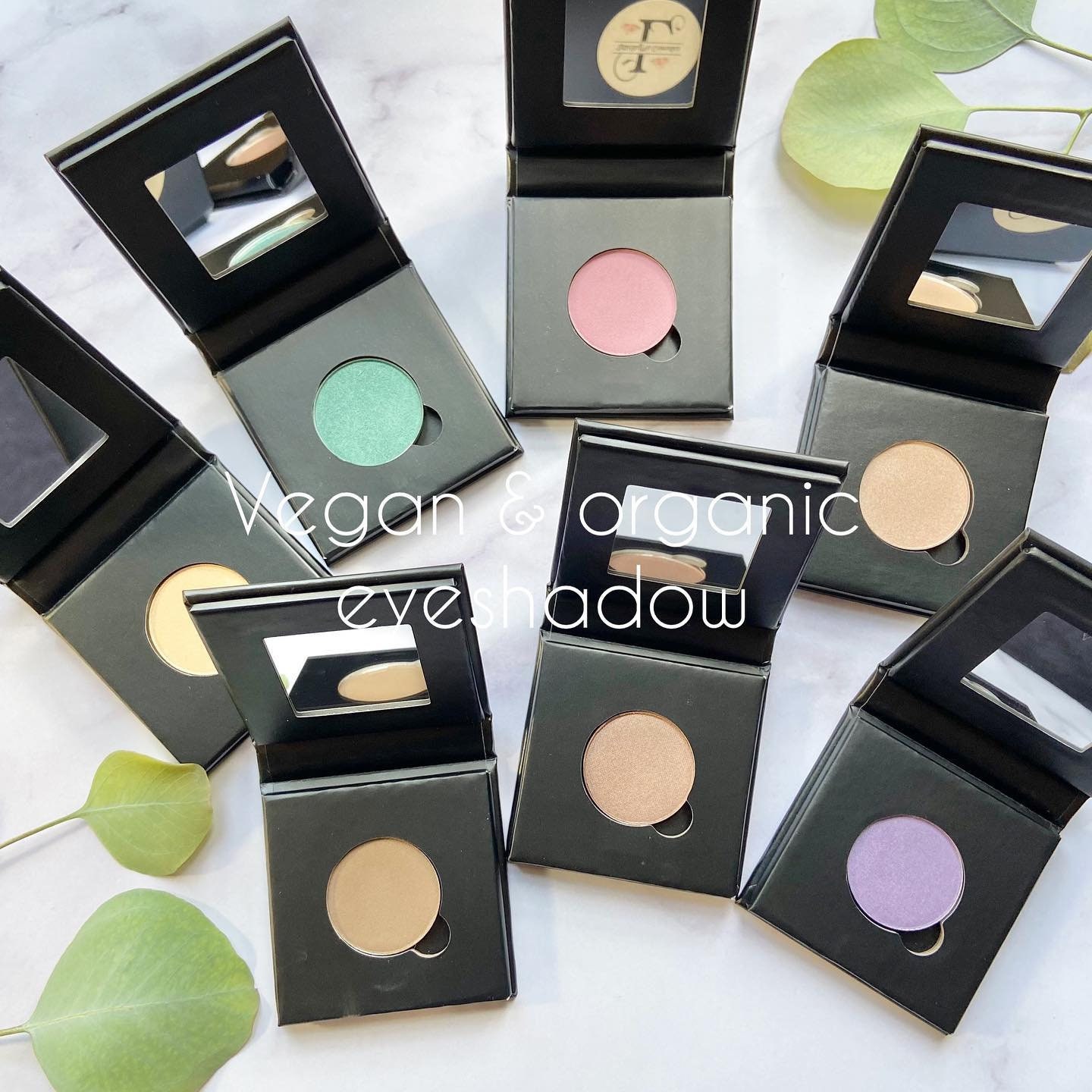 Organic Pressed Mineral Eyeshadow Single Pan 26mm - Gluten Free Vegan Pick Your Color