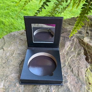 EMPTY Paperboard Makeup Compacts 59mm - Eco Friendly BLACK Refillable Powder Case