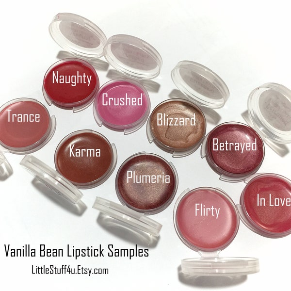 Vanilla Lipstick SAMPLES Set of 4 Pick Your Shades