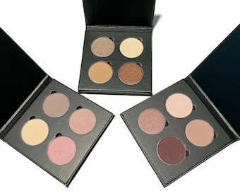 Pick 4 Shades DIY Magnetic Black QUAD Palette Pressed Eye Shadow