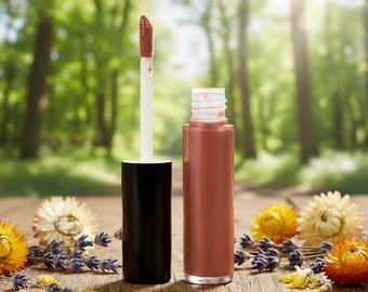 Brillo labial natural de palo de rosa / Glaseado labial botánico