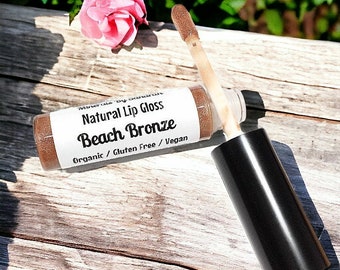 BEACH BRONZE Natural Lip Gloss | Botanical Lip Glaze