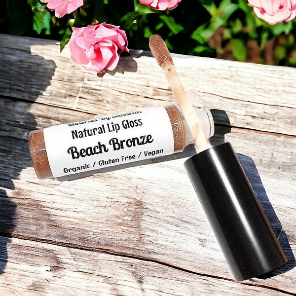 BEACH BRONZE Natural Lip Gloss | Botanical Lip Glaze