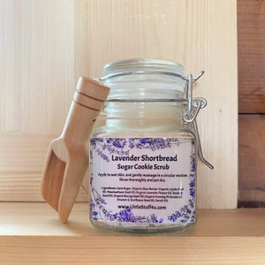 LAVENDER Sugar Cookie SHEA BUTTER Body Scrub Natural Cleansing Grains