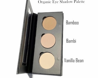 VANILLA BAMBI Trio ORGANIC Eye Shadow Palette | Eco Friendly Paperboard Case