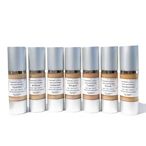 Organic Natural Liquid Foundation | AIRLESS Bottles 1oz | 16 Shades