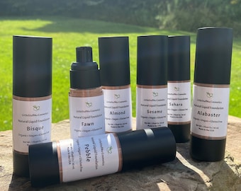 Organic Natural Liquid Foundation AIRLESS Bottles 1 oz | Vegan Gluten Free