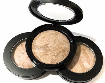 JUPITER BEIGE Baked Foundation or Setting Powder | Botanical Makeup | Titanium Free | Gluten Free Vegan