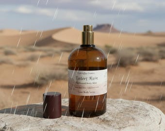 Desert Rain | Earthy Grounding Body Mist Perfume Spray 4oz Glass Bottle