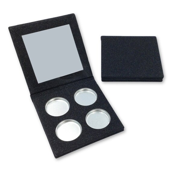 EMPTY Magnetic Black QUAD Palette Pressed Eye Shadow for 26mm to