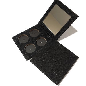 EMPTY Magnetic Black QUAD Palette Pressed Eye Shadow for 26mm to 27mm Pans  Makeup NOT Included 