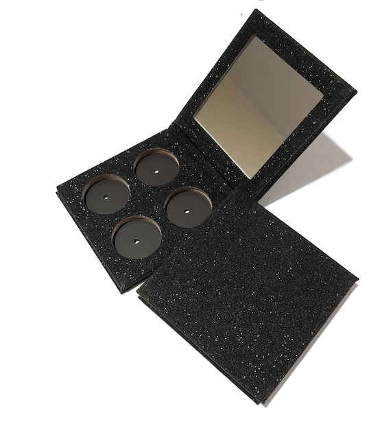 EMPTY Magnetic Black QUAD Palette Pressed Eye Shadow for 26mm to