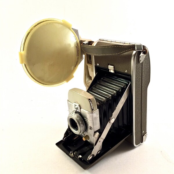 Antique - Vintage 1950s Polaroid Land Camera Model A 80 with Flash - Bulbs - Booklets - Camera Accessories