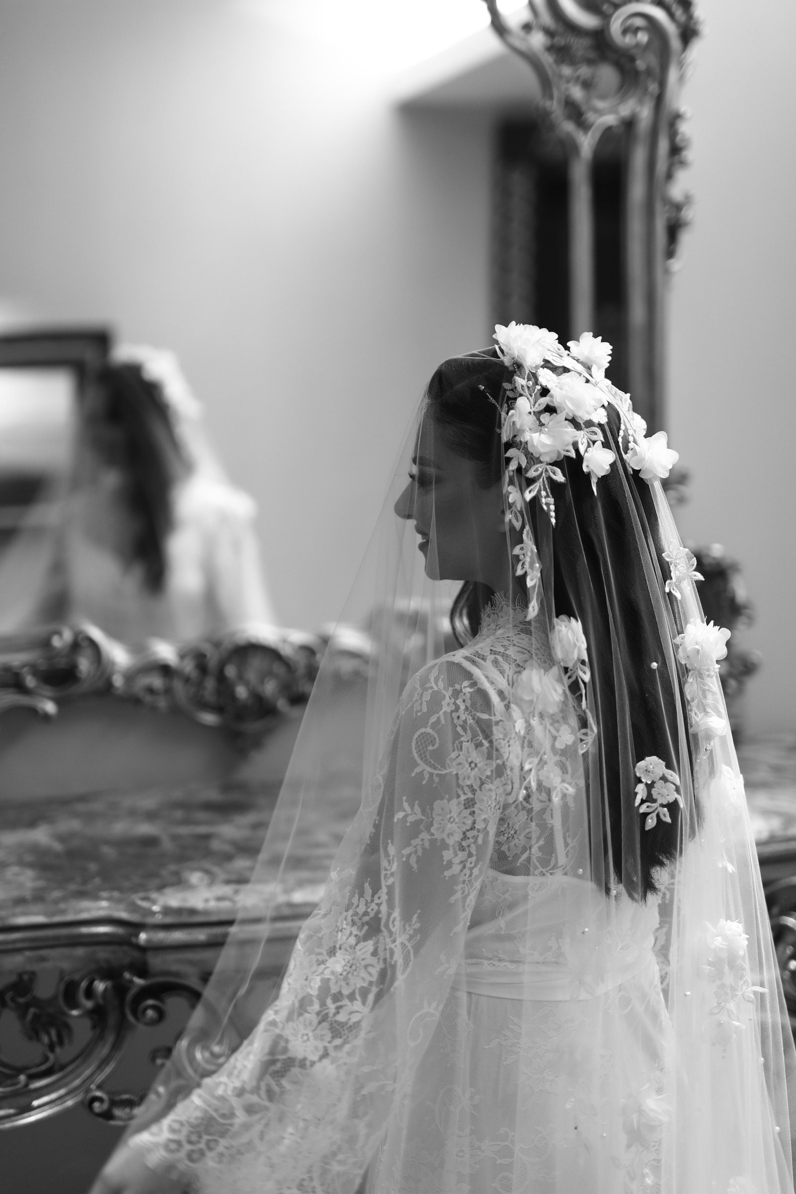 One Tier Beaded Edge Mid Length Veil | David's Bridal