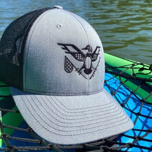 Loon Fisher • Snapback Trucker Cap, loon hat, fishing hat, lake hat, fishing cap