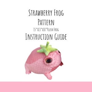 Strawberry Frog Sewing Pattern and Instructions READ DESCRIPTION