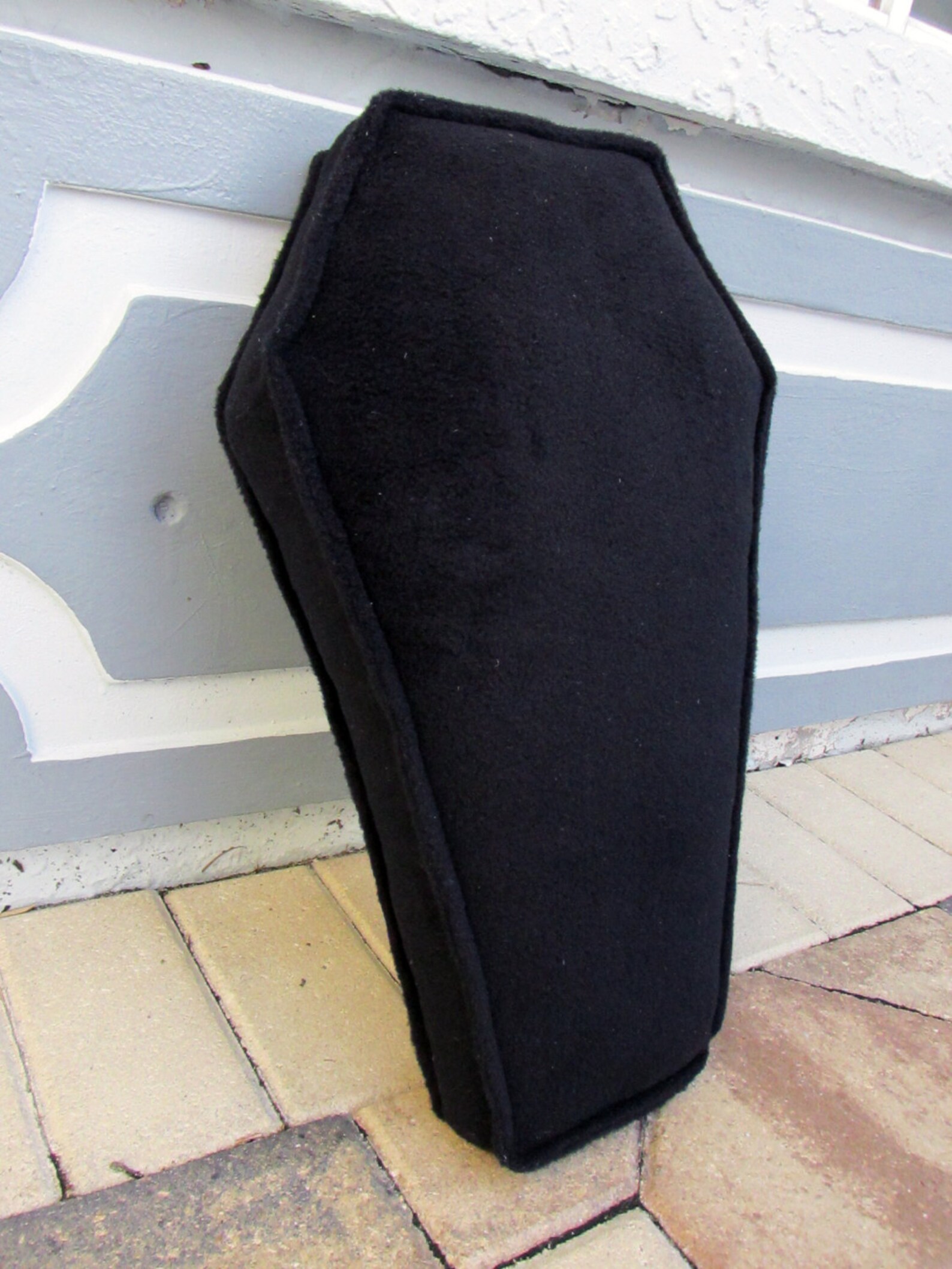 Solid Black Fleece Coffin Pillow Goth Spooky Decorative Gothic Etsy