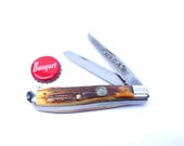USA Schrade NKCA 1982 Fat Stag Genuine Bone Trapper Special Edition Never Used Near Mint Serialized Collector 39 s Knife