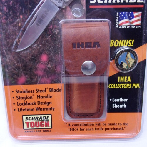 New shops Old Stock Made in USA Schrade Special Factory Order Pocket Knife with Leather Sheath in Original Unopened Packaging Ellenville New York