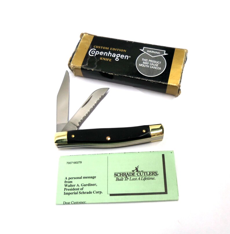 Schrade Copenhagen Pocket Knife USA Copenhagen Snuff Special Etsy
