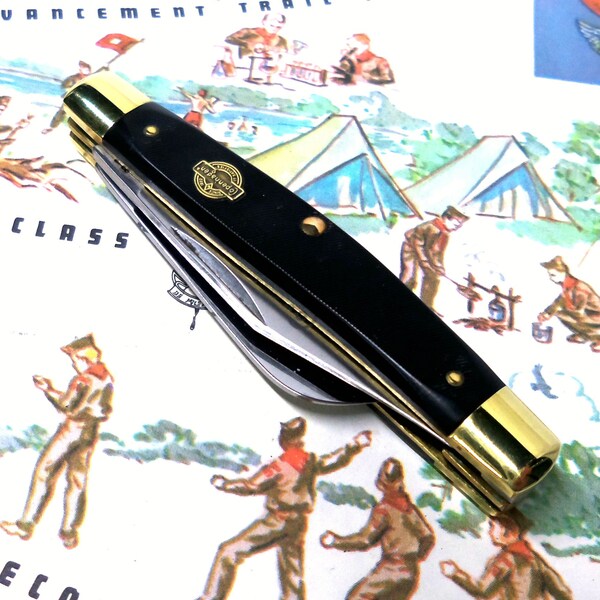 Schrade Copenhagen Pocket Knife USA Copenhagen Snuff Special Edition Cope 33 Retired Carbon Steel Blades