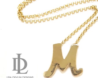 Single Initial Letter Gold Bronze