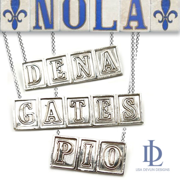 NOLA Tile Letters and Numbers  by Lisa Devlin