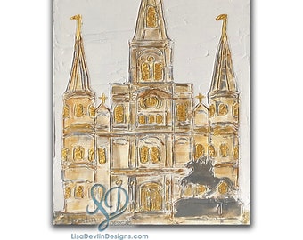 New Orleans St. Louis Cathedral      Painted Canvas or Slate