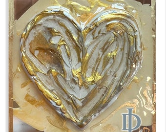Acrylic Block with Artwork Heart or Cross by Lisa Devlin