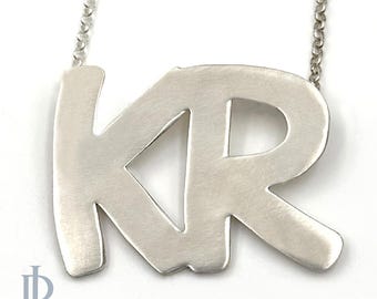 Initial Necklace Two Letters by Lisa Devlin