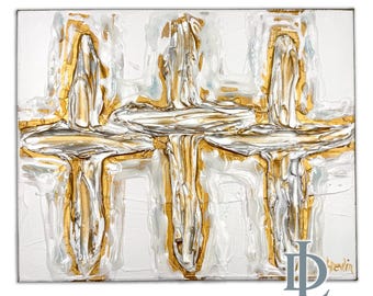 Cross on Canvas with Heavy Texture