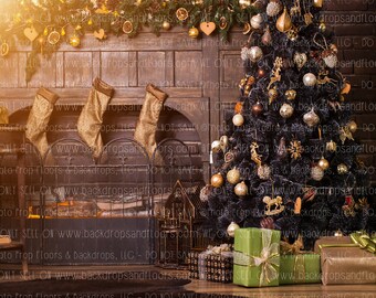 Leowefowa Warm Fireplace Backdrop 5x4ft Vinyl Photography