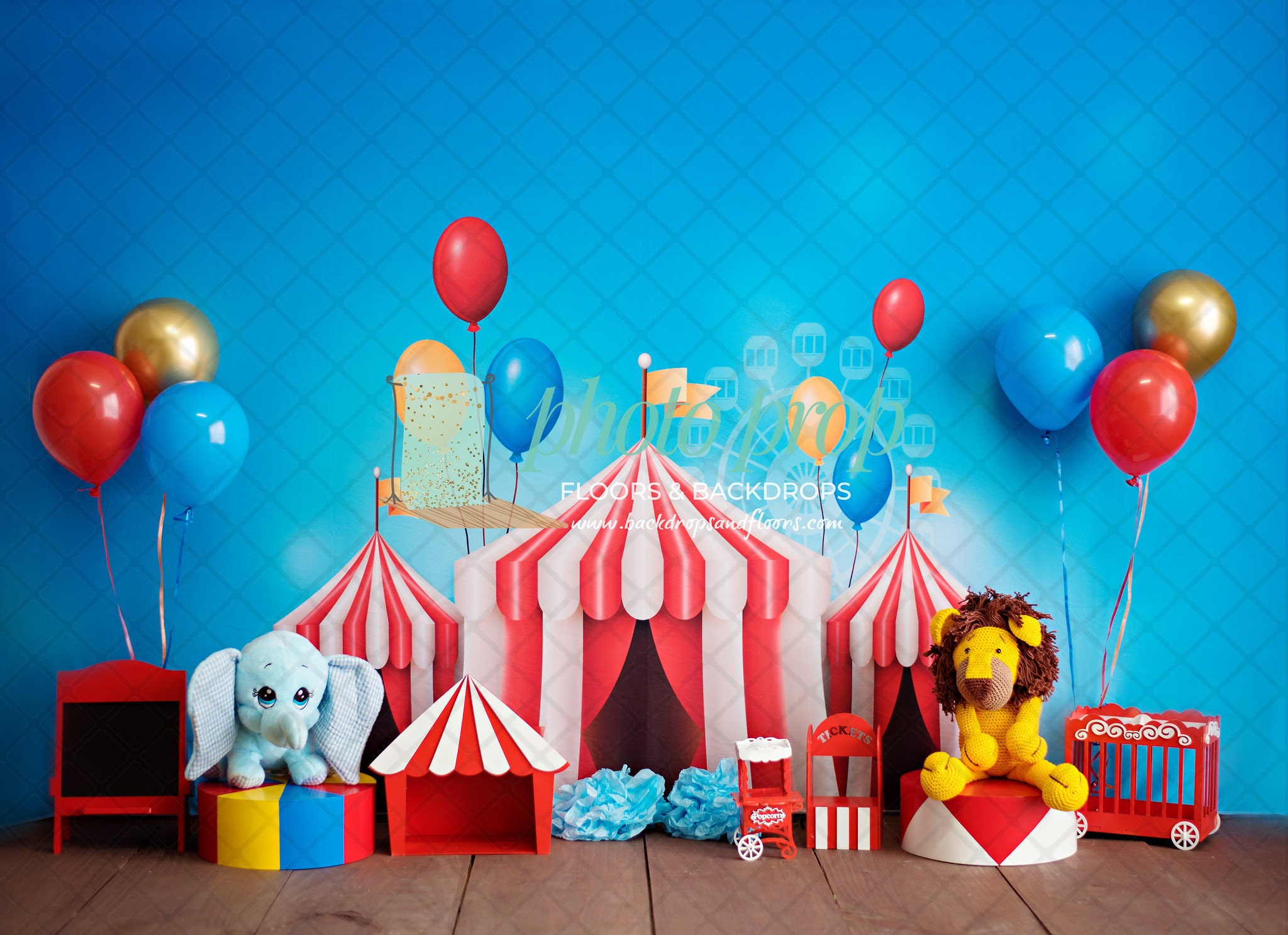 Vintage Red & White Circus Tent Photography Backdrop - Big Top ...