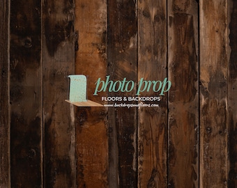Brown Wide Wood Floor Photography Floordrop Backdrop - Vinyl, Non Skid Floormat, Poly Paper, Stretch Fleece Photo Background Faux Floor Drop