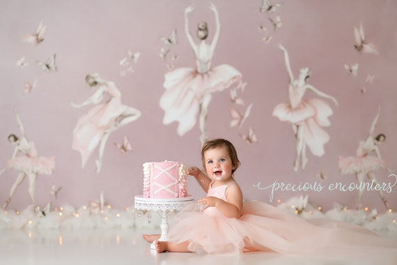 MEHOFOND Ballerina Geburtstag Hintergrund – 2,1x1,5 M Foto-Hintergrund Für Mädchen-Partys (rosa)