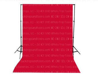 Holiday Red Solid Color Seamless Matte Finish Fabric Photography Backdrop - Wedding, Photo Booth, Party, Shower, Non-reflective background