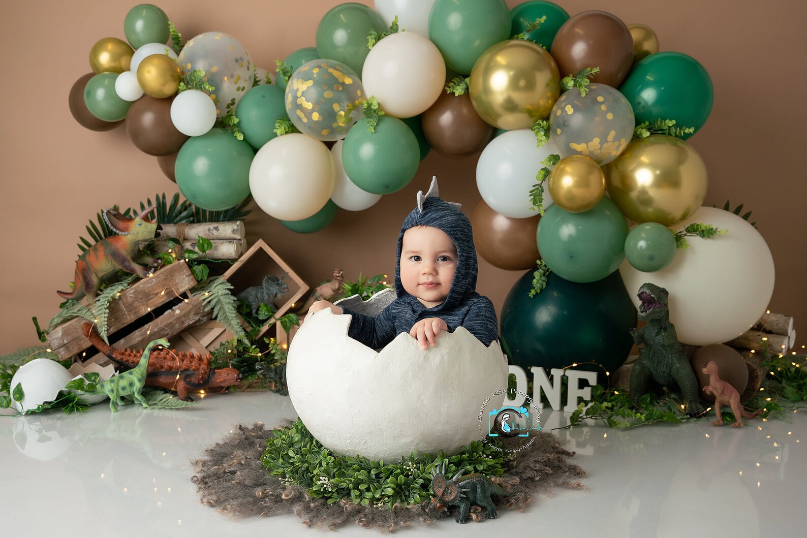 Dinosaur Balloon Arch Photography Backdrop T Rex Jungle | Etsy