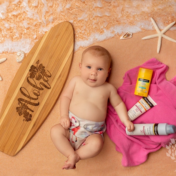 Beach Newborn Photography MINI BACKDROP / FLOORDROP - Posing Fabric, Baby, Sand, Seashells, Summer, Sun, Ocean, Mermaid Sunbathing