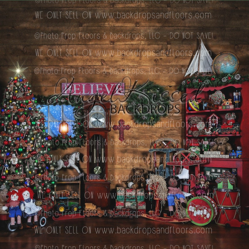Santa's Photography Backdrop santas Etsy