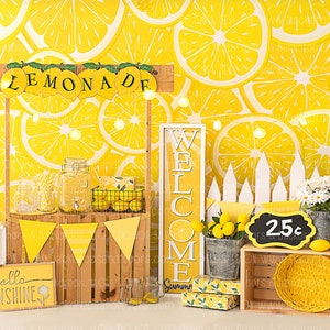 Lemonade Stand Photography Backdrop Summer Time Lemon - Etsy