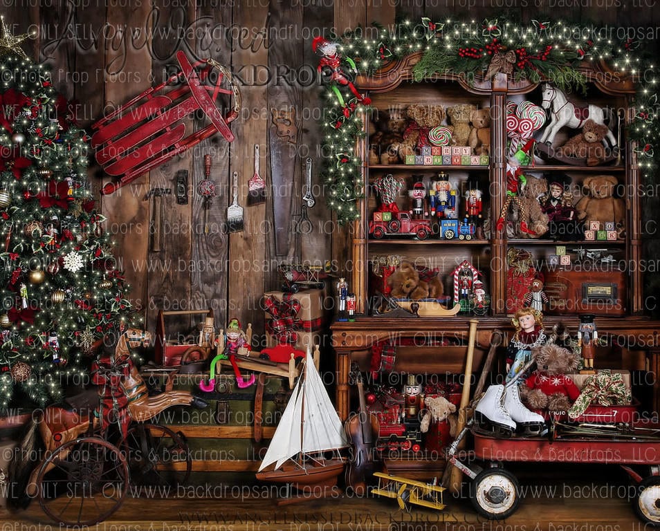 Santa's Photography Backdrop santas Etsy