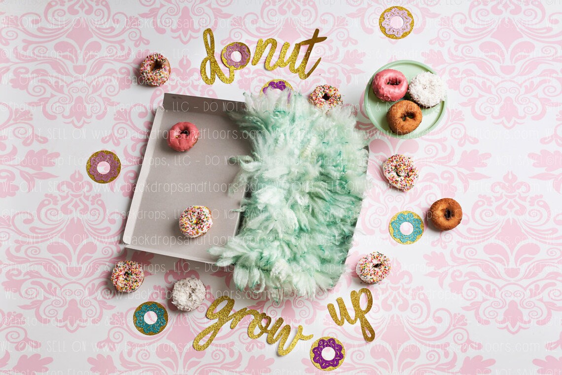 DIGITAL DOWNLOAD: Backdrop Background With Props Donuts - Etsy