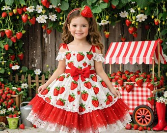 Strawberry Stand Photography Backdrop, Strawberries Cake Smash, Two Sweet Fresh Picked Birthday, Fruit Farmers Market Theme