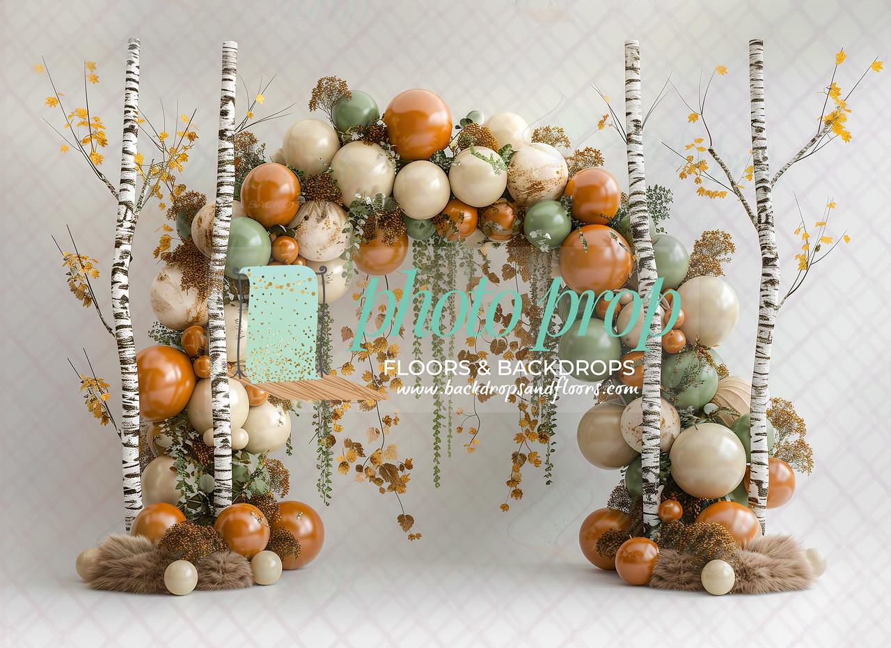 Rustic Birch Trees Photography Backdrop - Wild Things, Wild One, Tree ...
