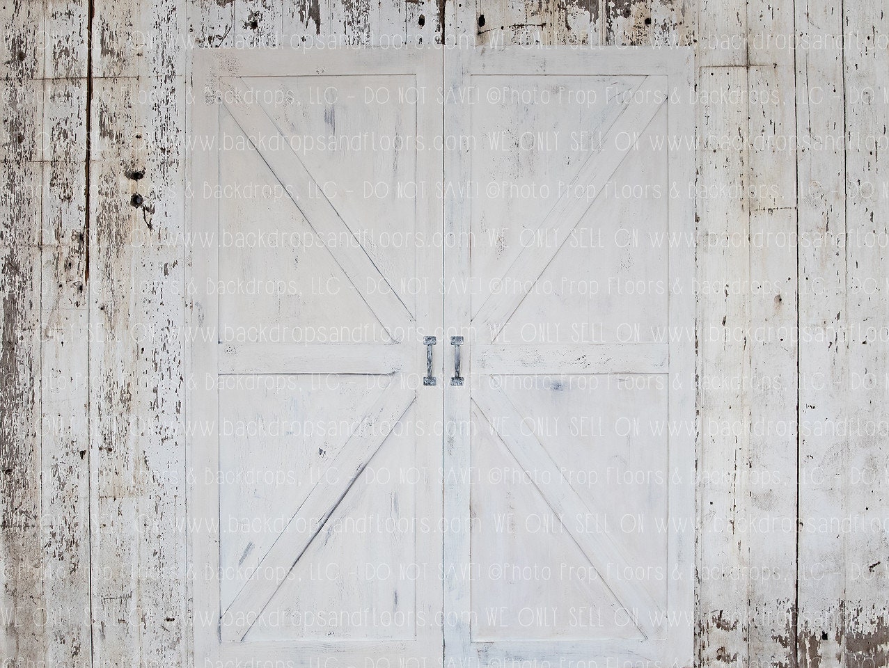 Rustic White Wood Barn Doors Photography Backdrop Country Etsy