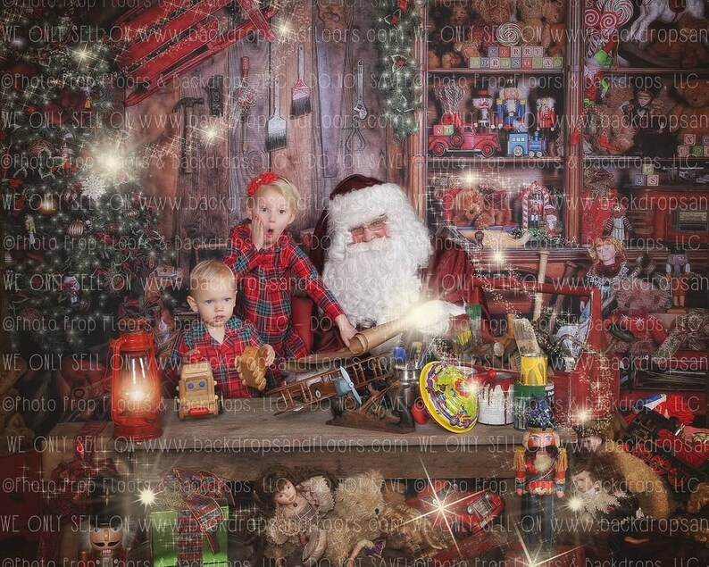 Santa's Photography Backdrop santas Etsy
